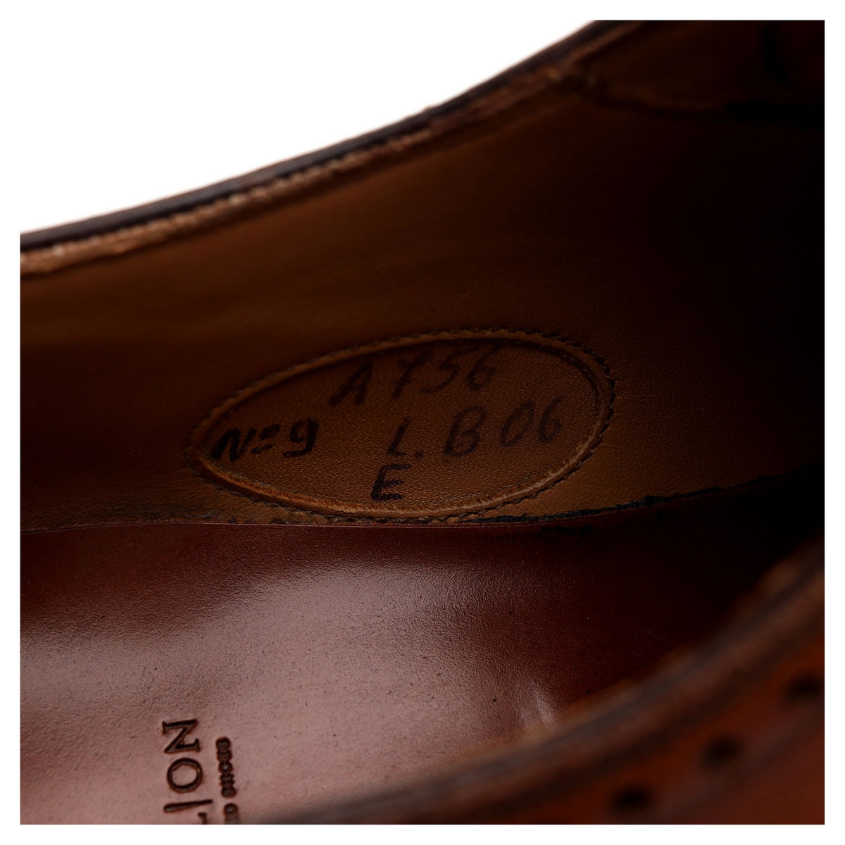 &#39;Hastatus&#39; Tan Brown Leather Oxford UK 9