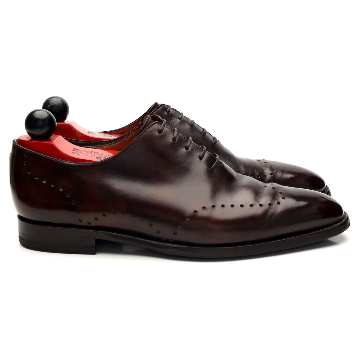 &#39;Tony II&#39; Dark Brown Museum Leather Wholecut Oxford UK 8.5 E