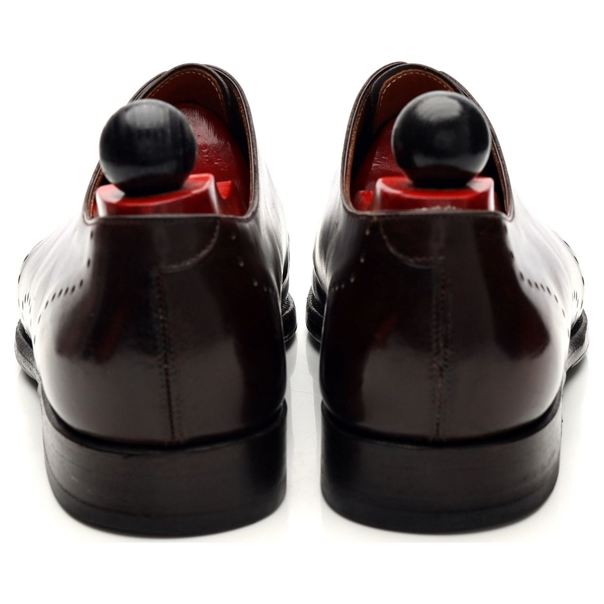 &#39;Tony II&#39; Dark Brown Museum Leather Wholecut Oxford UK 8.5 E