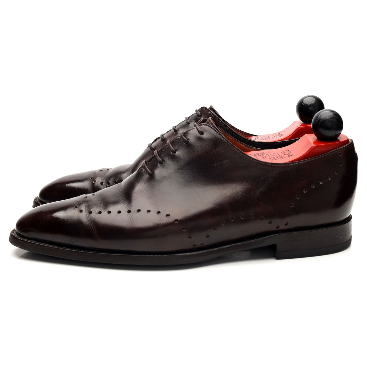&#39;Tony II&#39; Dark Brown Museum Leather Wholecut Oxford UK 8.5 E