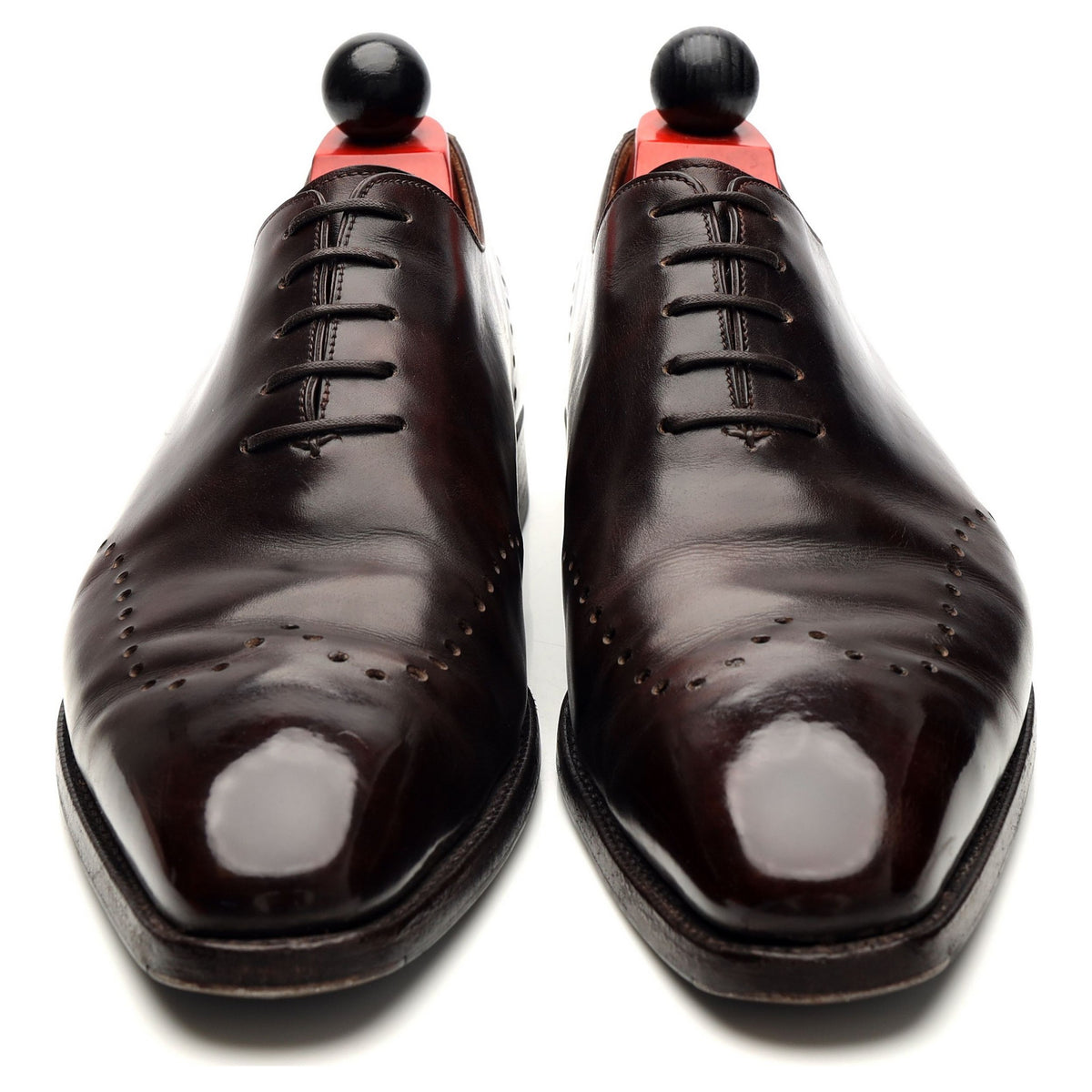 &#39;Tony II&#39; Dark Brown Museum Leather Wholecut Oxford UK 8.5 E
