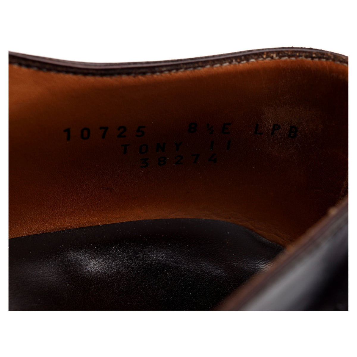&#39;Tony II&#39; Dark Brown Museum Leather Wholecut Oxford UK 8.5 E