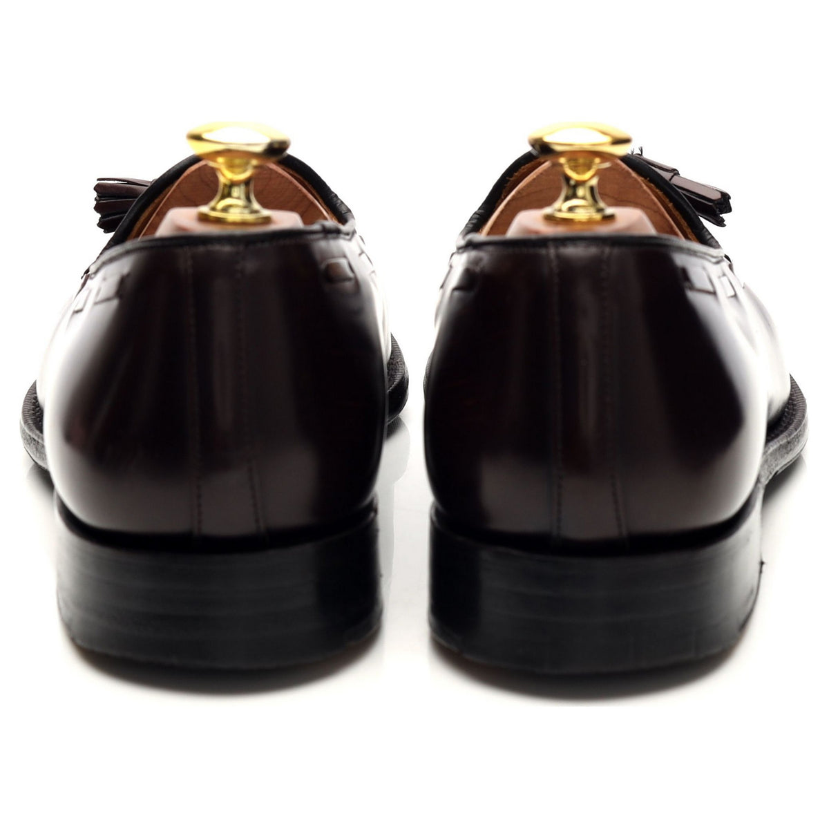 &#39;Keats II&#39; Burgundy Leather Tassel Loafers UK 8.5 F