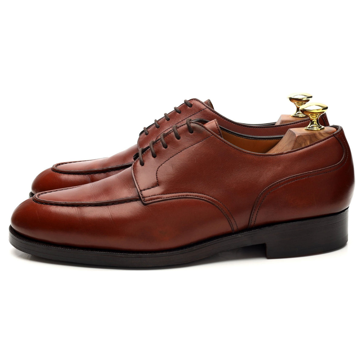 &#39;Dover&#39; Brown Leather Split Toe Derby UK 7.5 E