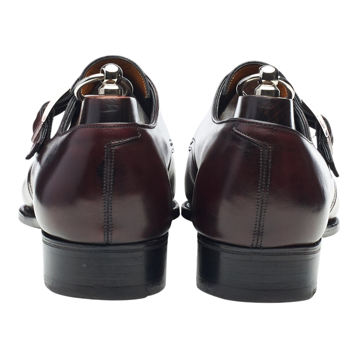 'Windsor' Burgundy Leather Monk Strap UK 7.5 D