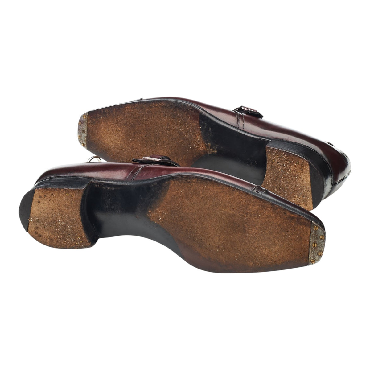 'Windsor' Burgundy Leather Monk Strap UK 7.5 D
