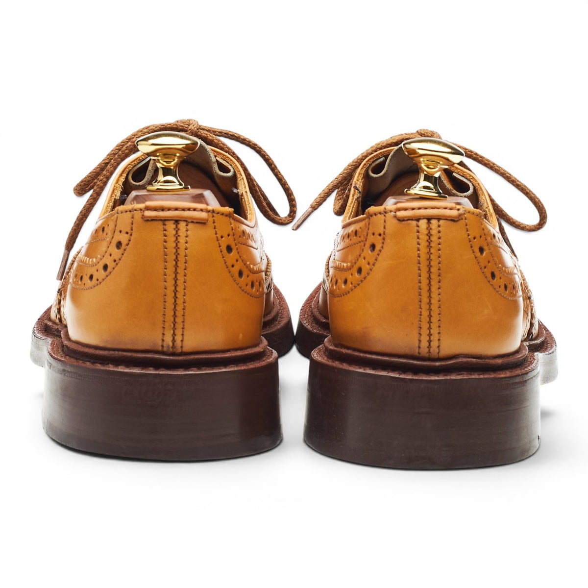 'Bourton' Tan Brown Leather Derby Brogues UK 6