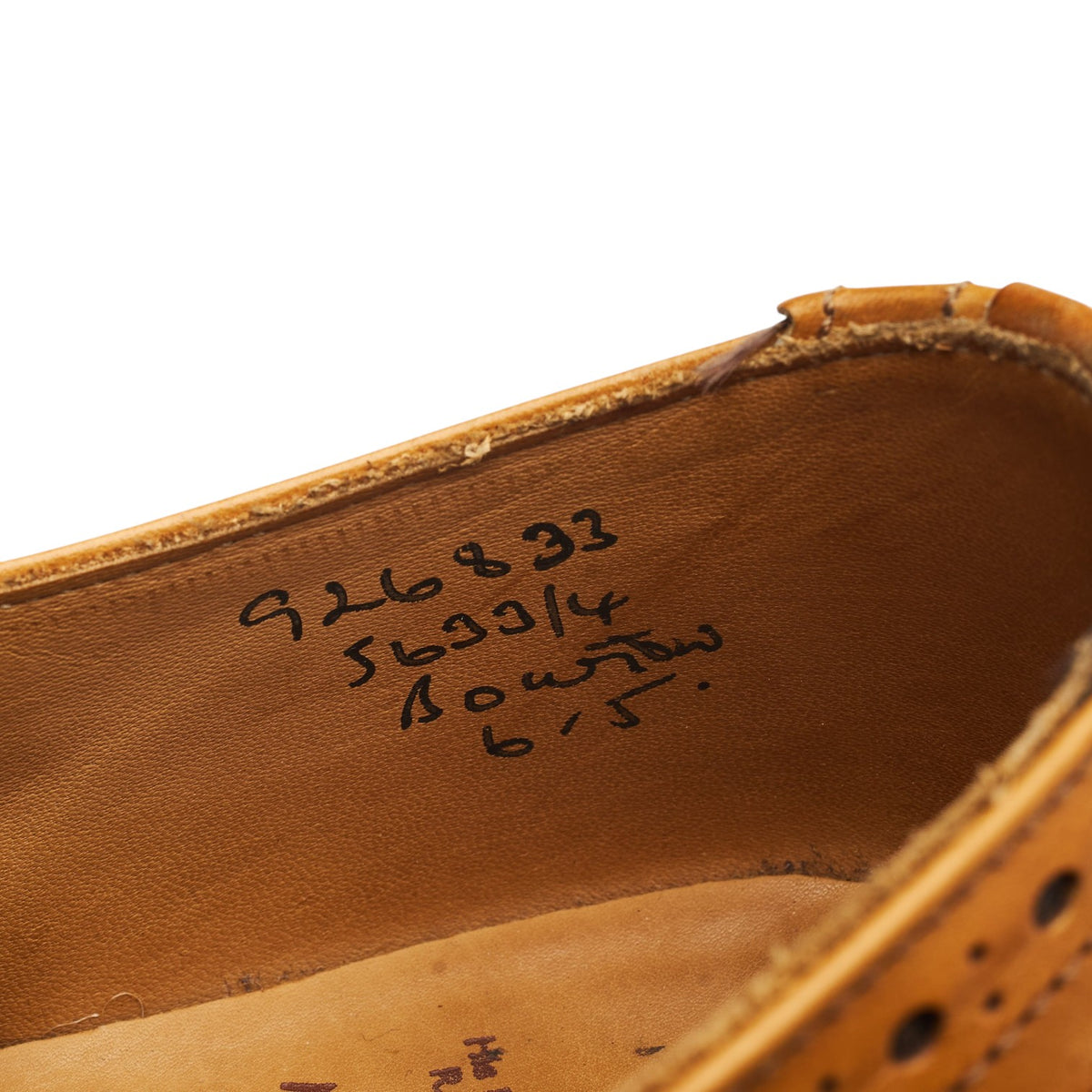 'Bourton' Tan Brown Leather Derby Brogues UK 6