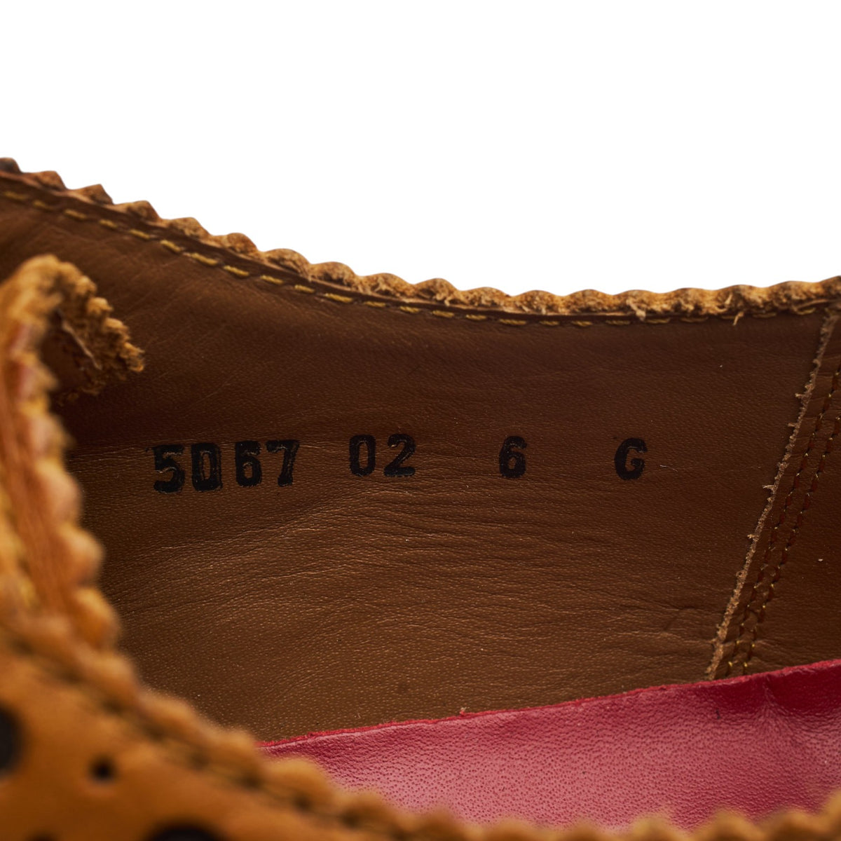 'Archie' Tan Brown Leather Derby Brogues UK 6 G