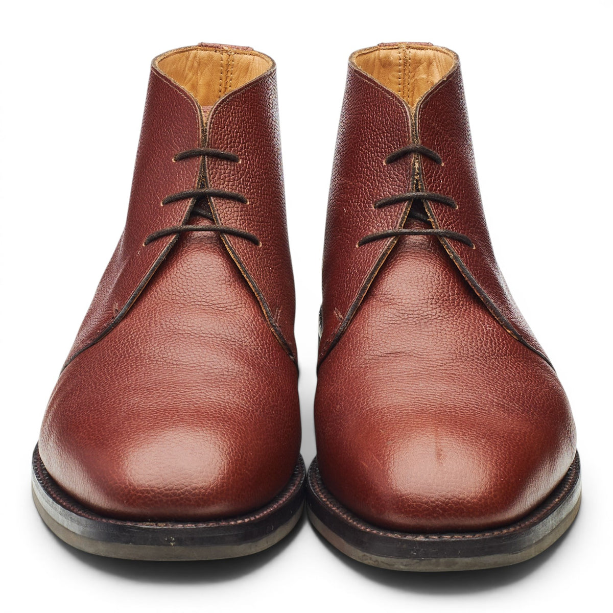 'Holborn' Brown Grain Leather Chukka Boots UK 9 G
