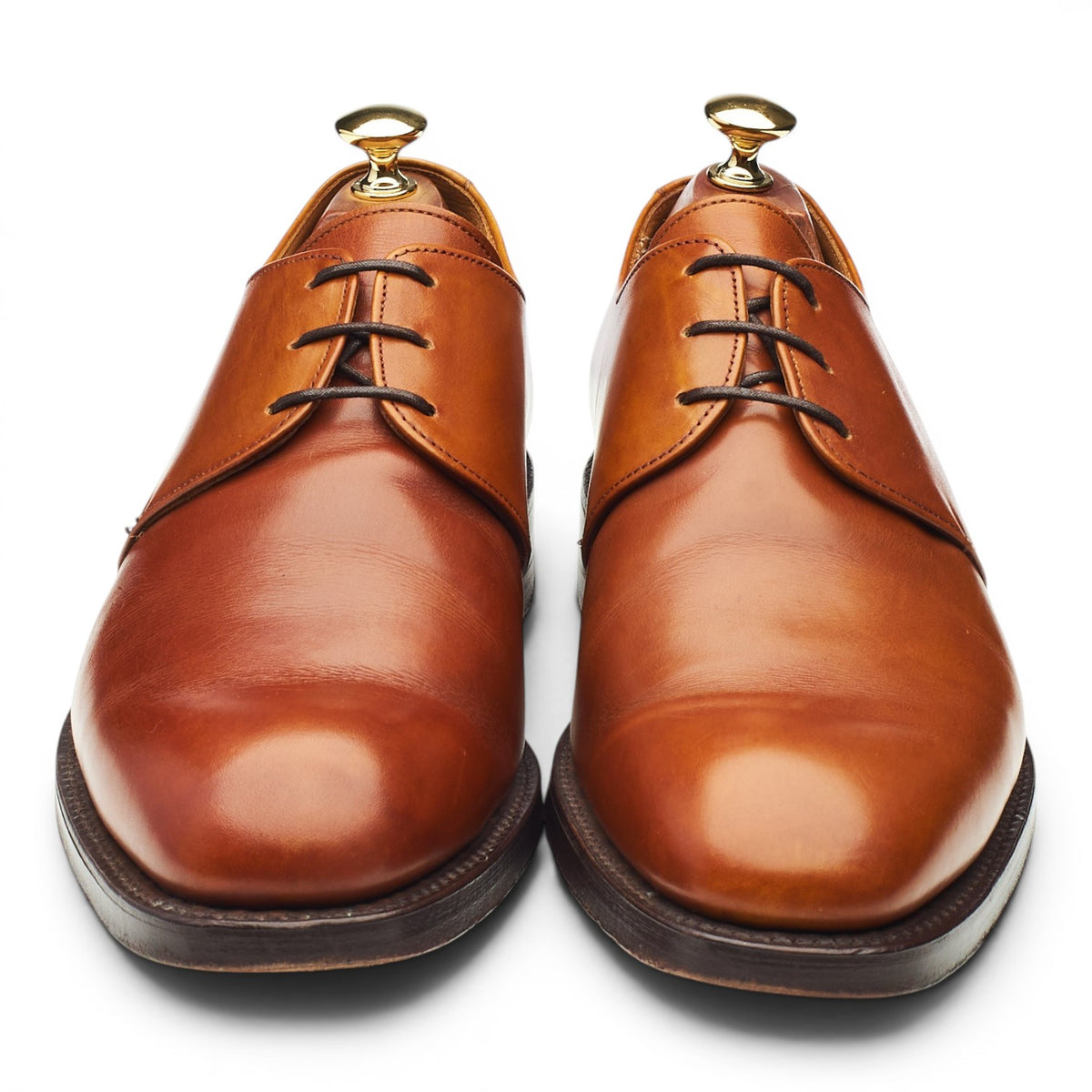 Vintage 'Bobby' Tan Brown Leather Derby UK 9 F