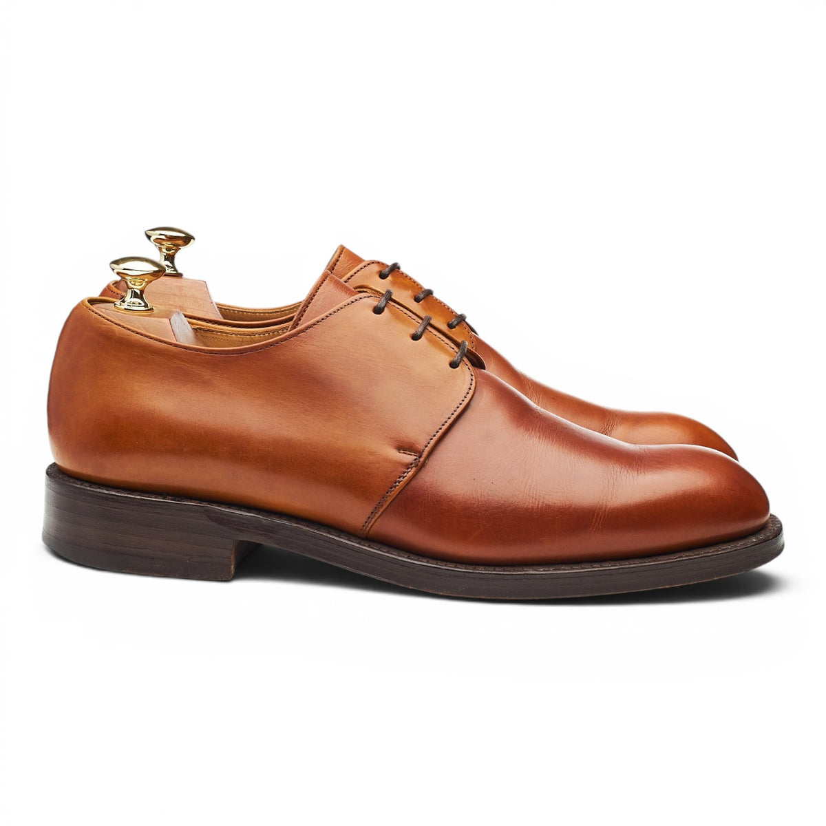 Vintage 'Bobby' Tan Brown Leather Derby UK 9 F