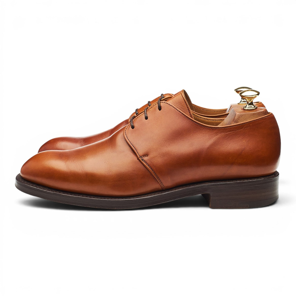 Vintage 'Bobby' Tan Brown Leather Derby UK 9 F