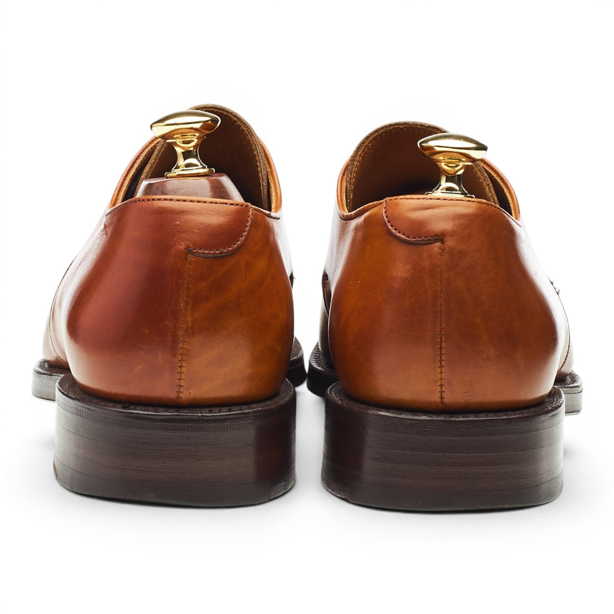 Vintage 'Bobby' Tan Brown Leather Derby UK 9 F