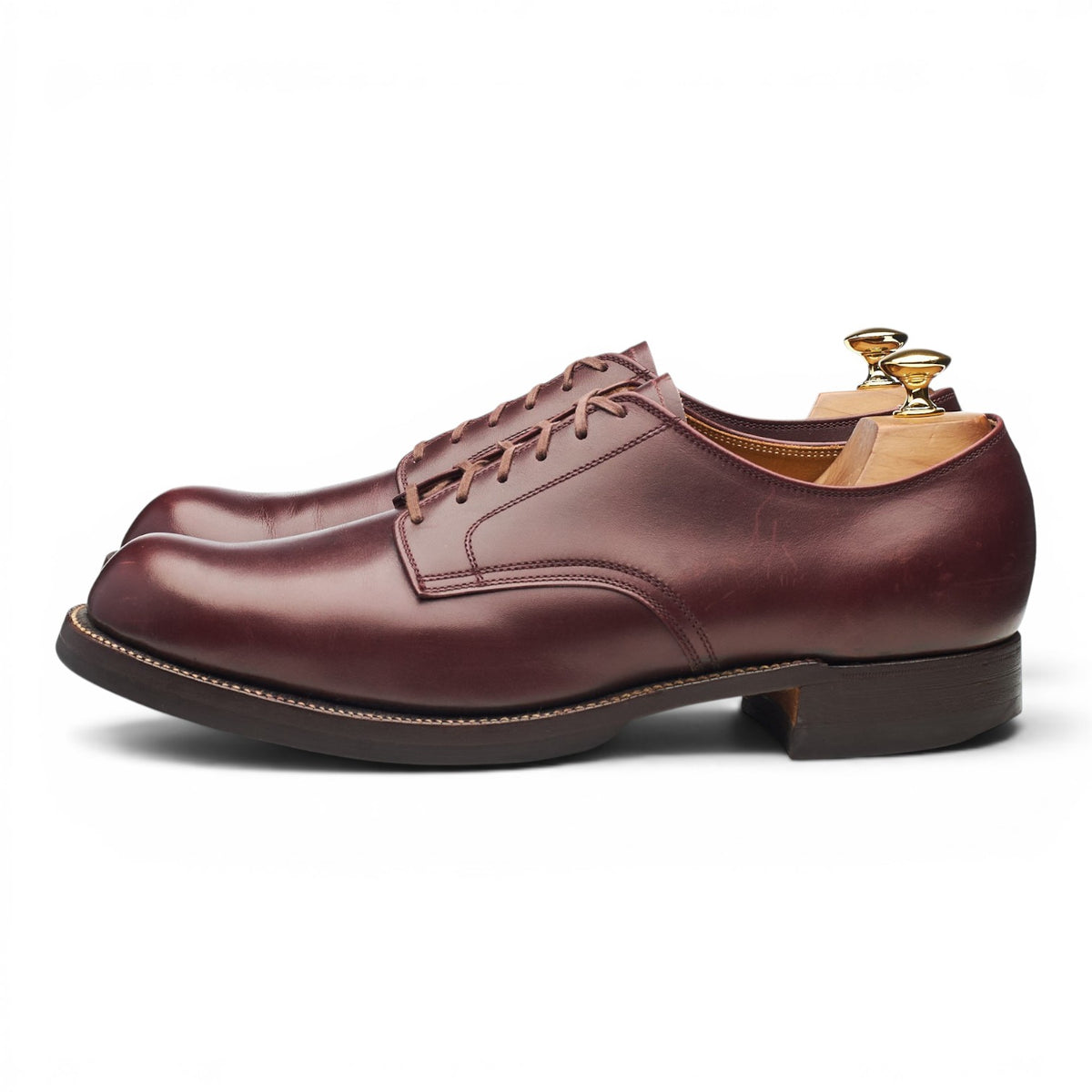 'Lot 3037' Burgundy Leather Derby UK 10.5