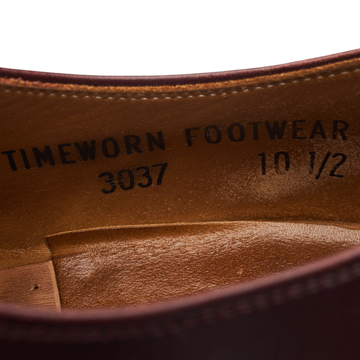 'Lot 3037' Burgundy Leather Derby UK 10.5