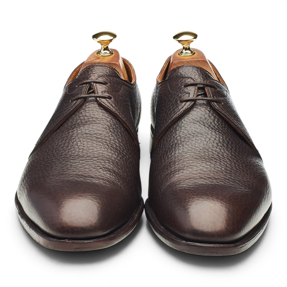 'Weldon' Dark Brown Grain Leather Derby UK 10 E