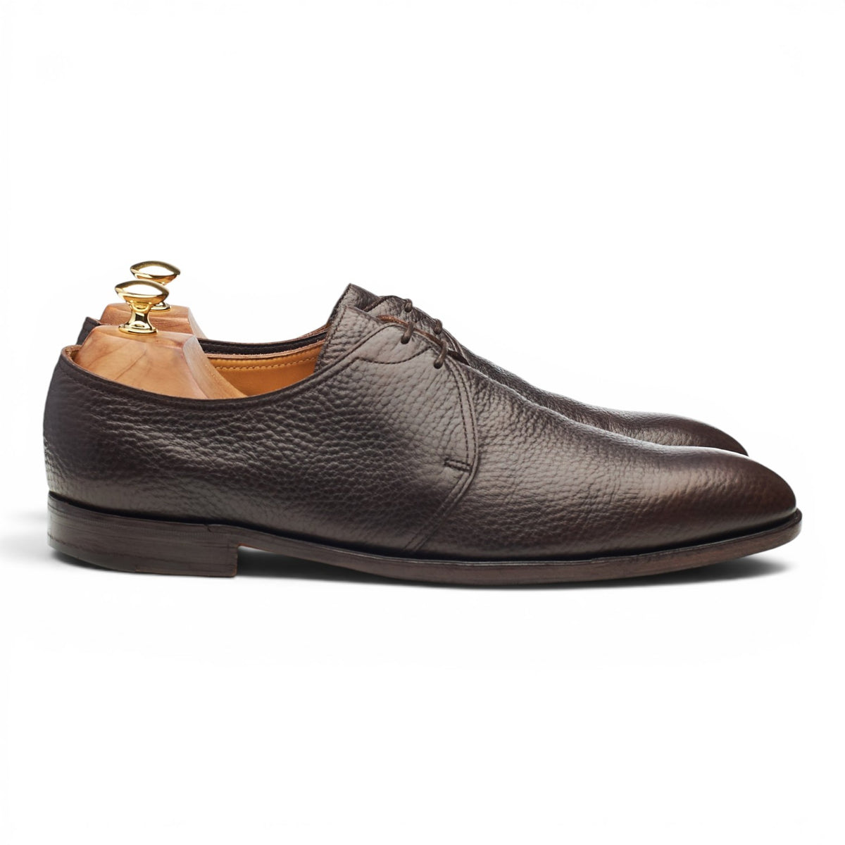 'Weldon' Dark Brown Grain Leather Derby UK 10 E