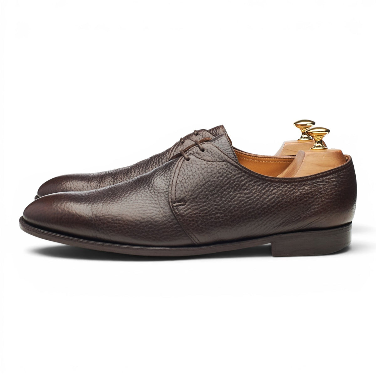 'Weldon' Dark Brown Grain Leather Derby UK 10 E
