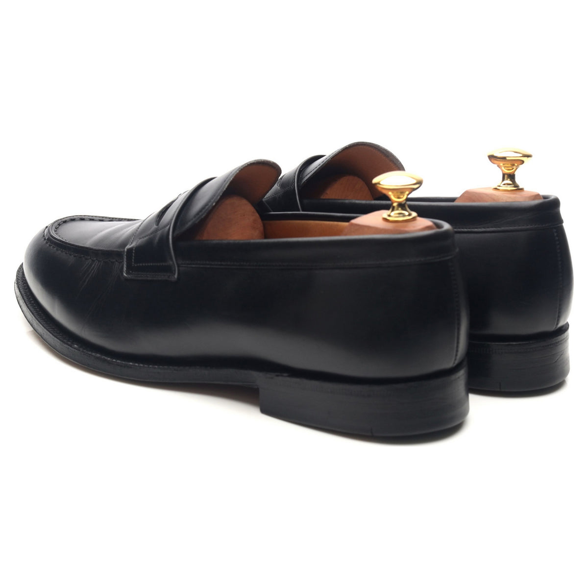 &#39;Darwin&#39; Black Leather Loafers UK 9.5 H