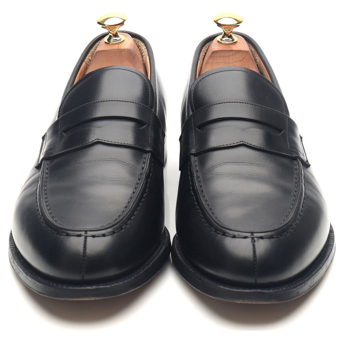 &#39;Darwin&#39; Black Leather Loafers UK 9.5 H