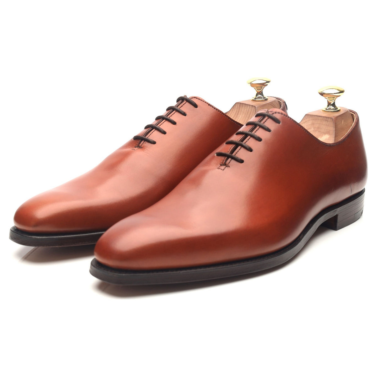 Alex' Tan Brown Leather Wholecut Oxford UK 8.5 E - Abbot's Shoes