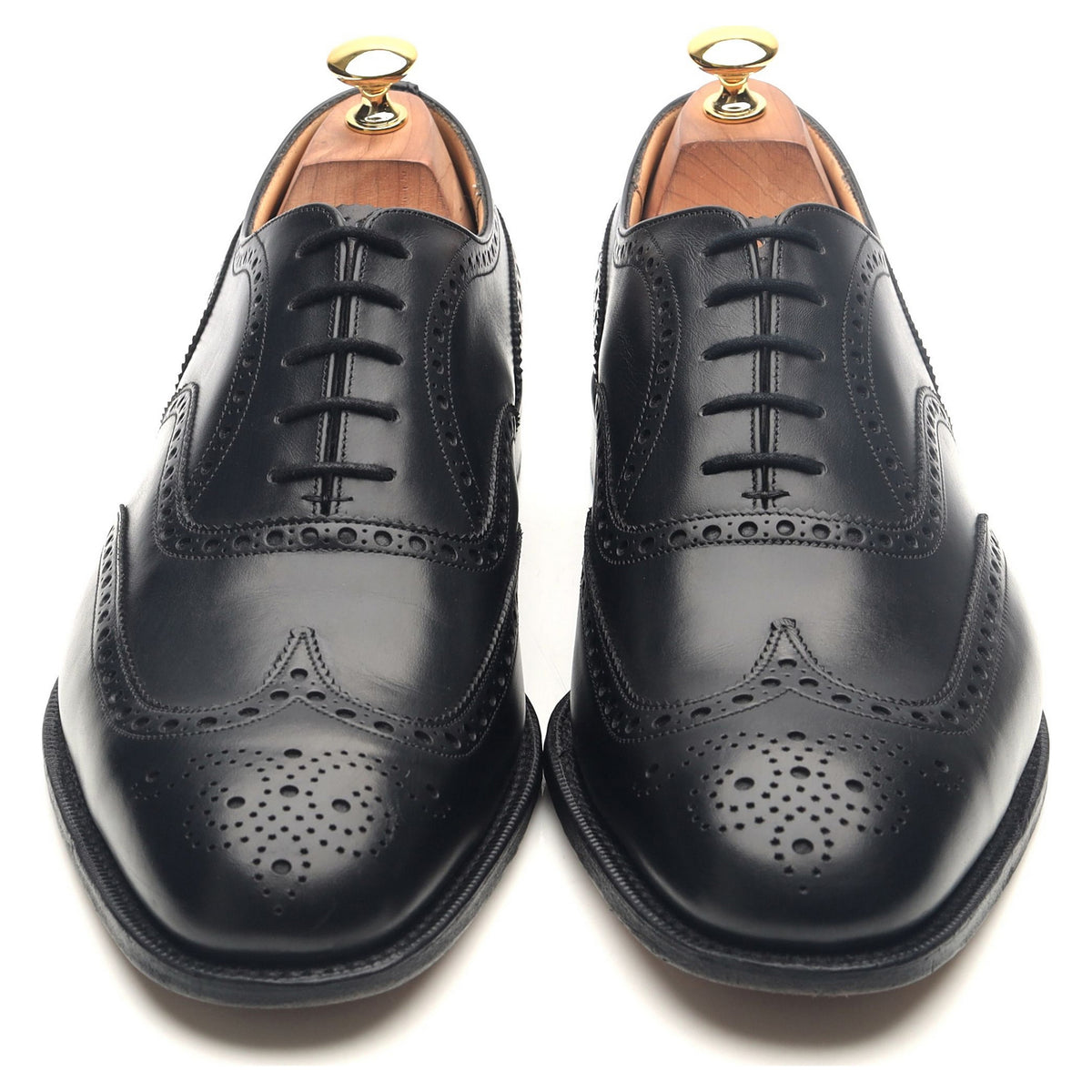 &#39;Chetwynd&#39; Black Leather Brogues UK 9.5 H