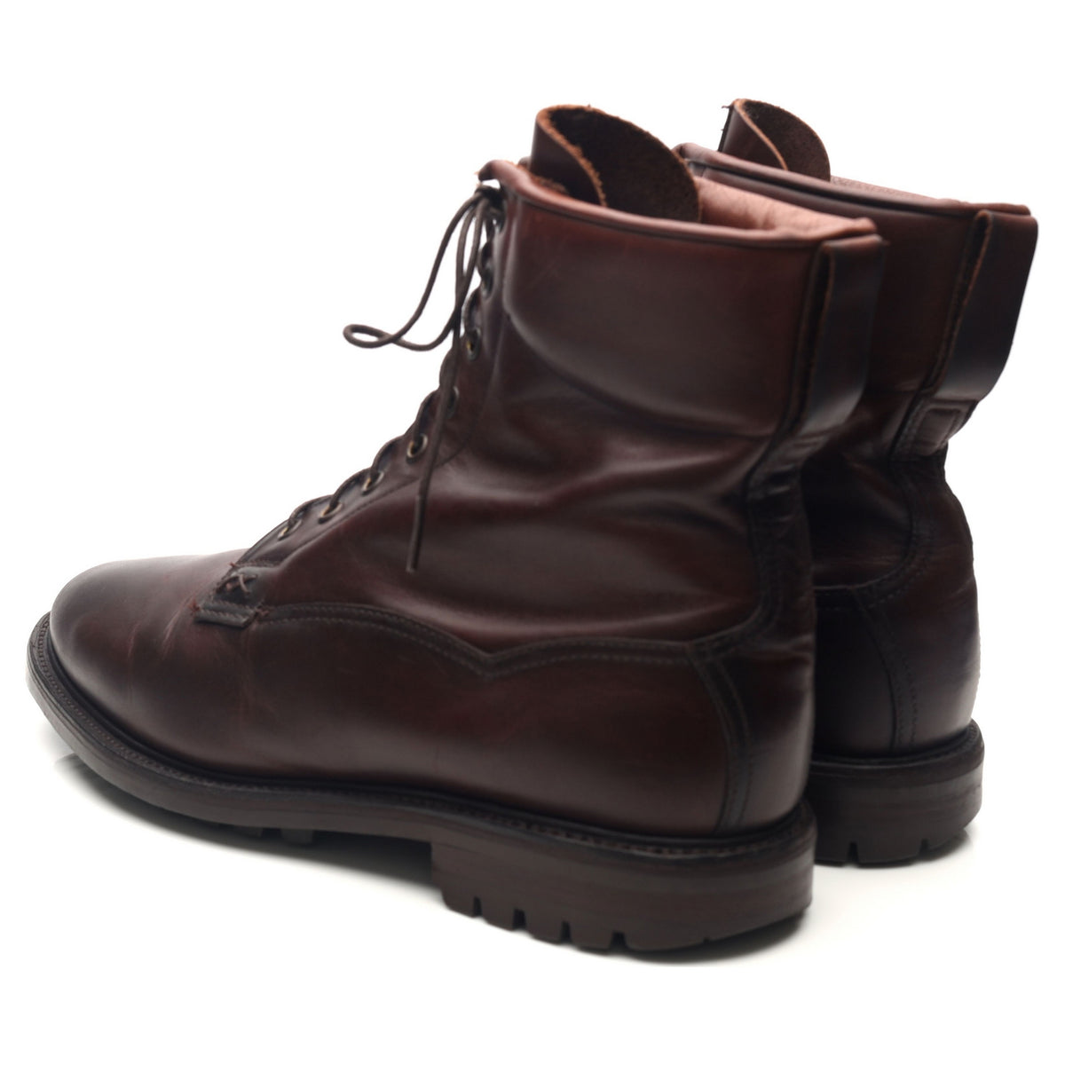 Dark Brown Leather Boots UK 9.5 F