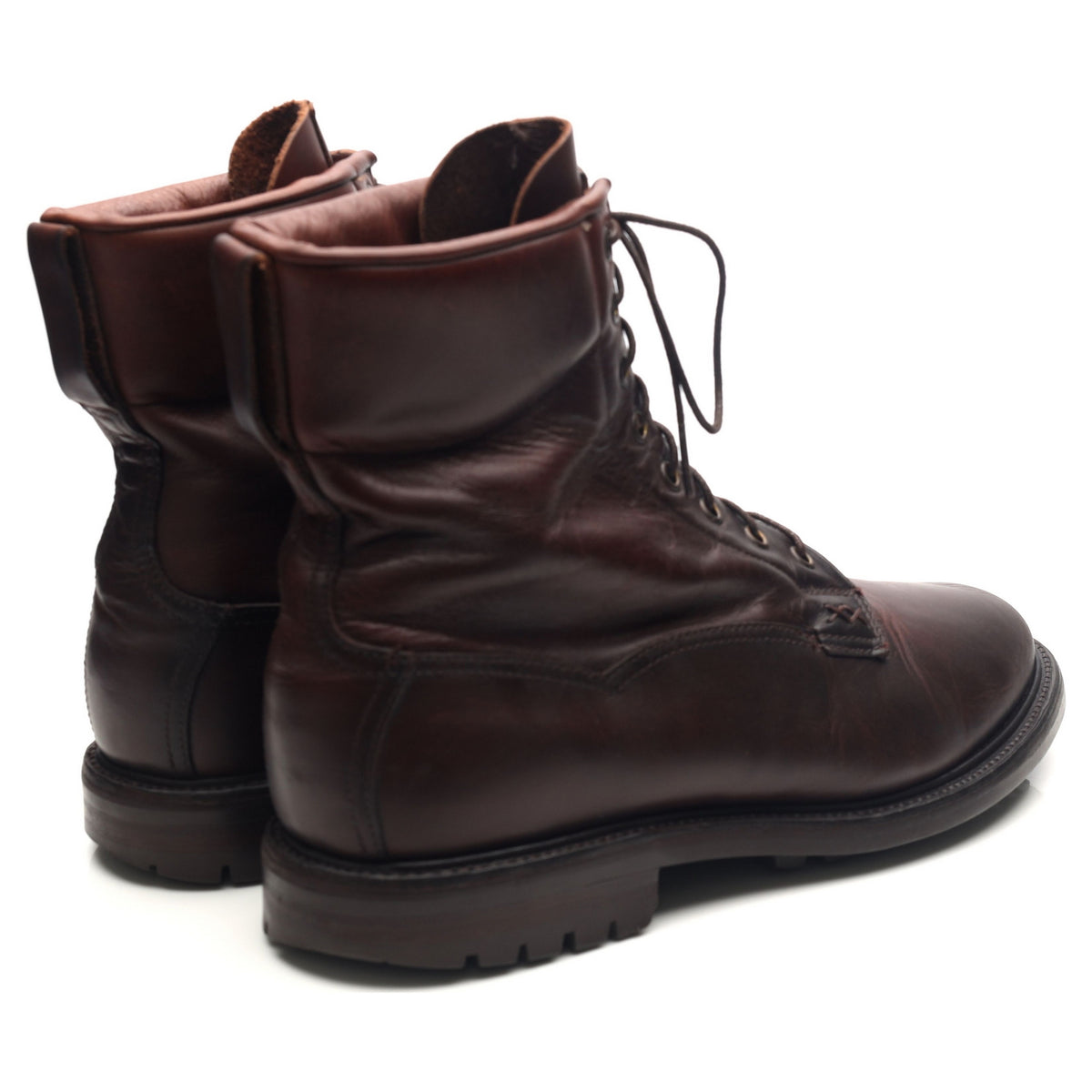 Dark Brown Leather Boots UK 9.5 F