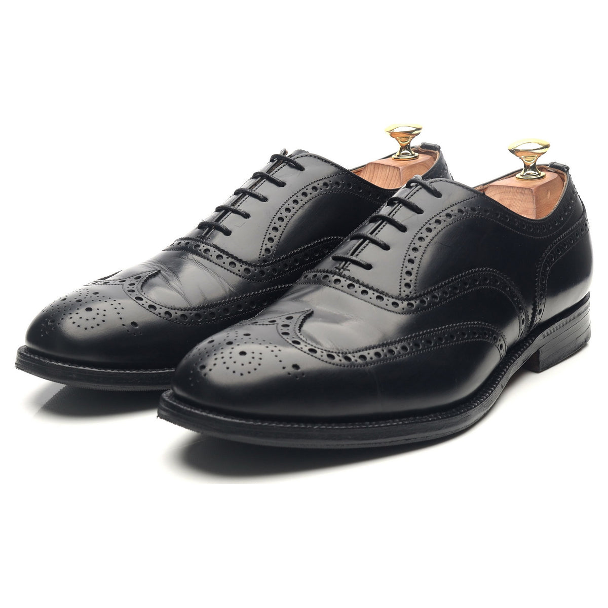&#39;Cullen&#39; Black Leather Brogues UK 8.5 G