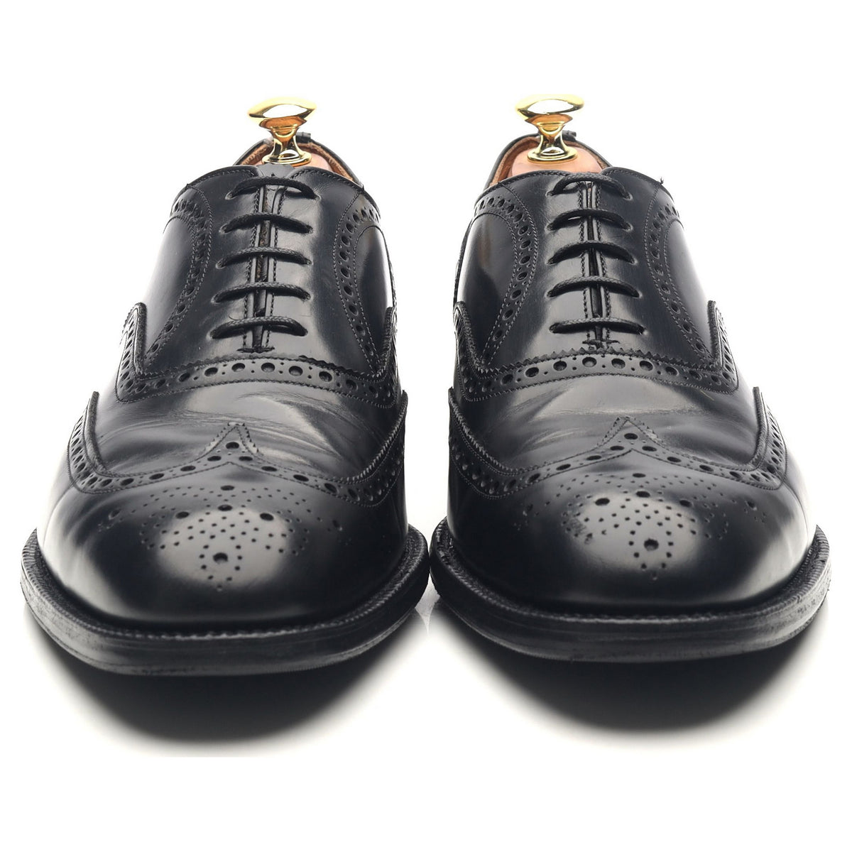 &#39;Cullen&#39; Black Leather Brogues UK 8.5 G