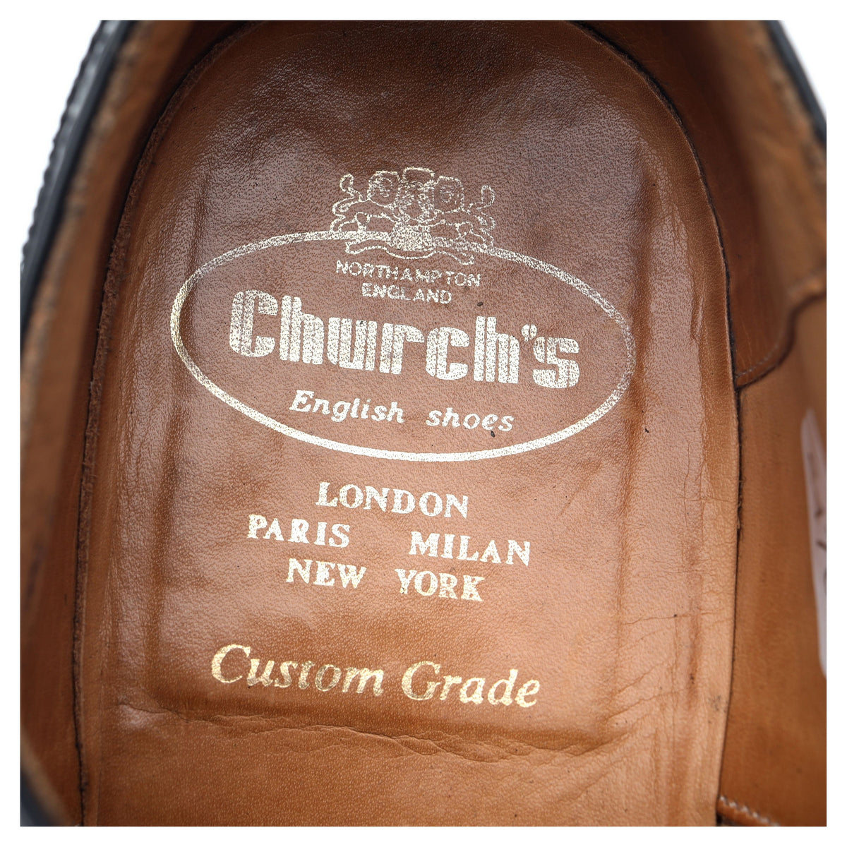&#39;Cullen&#39; Black Leather Brogues UK 8.5 G