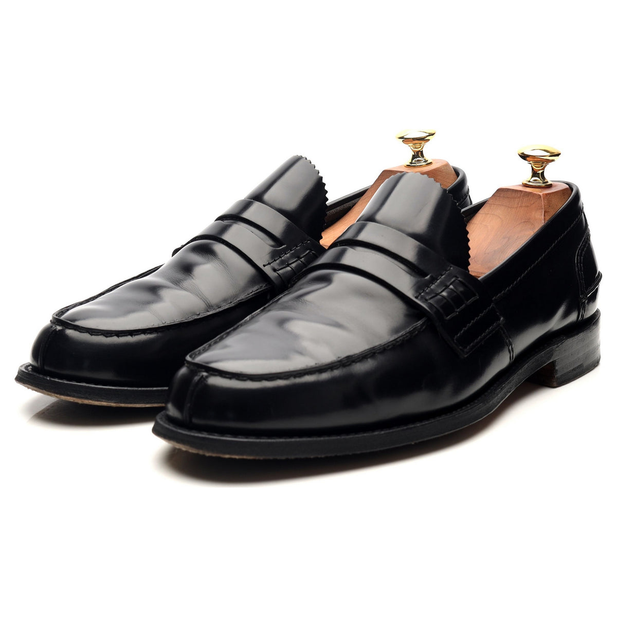 &#39;Tunbridge&#39; Black Leather Loafers UK 9 G