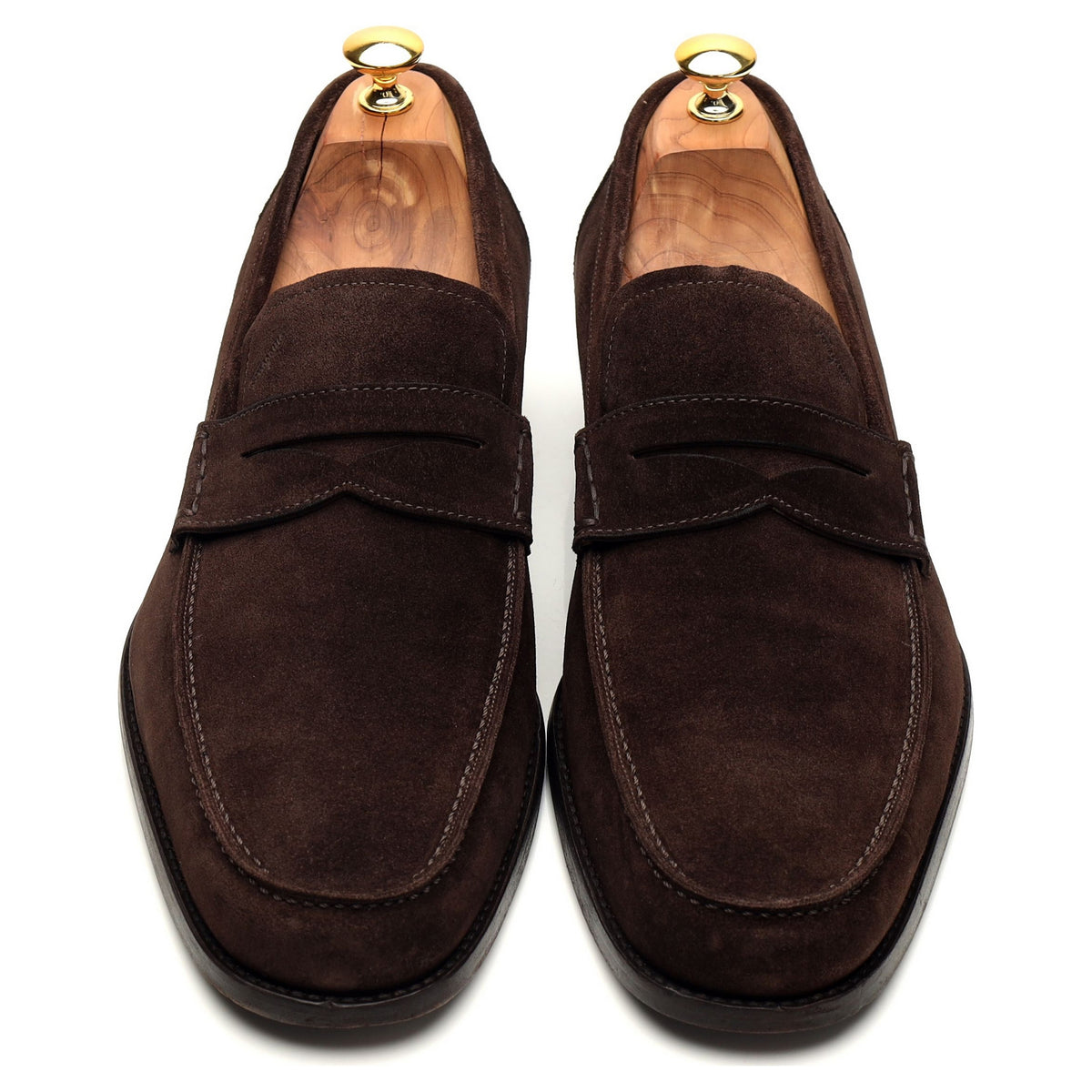 Dark Brown Suede Loafers UK 11.5