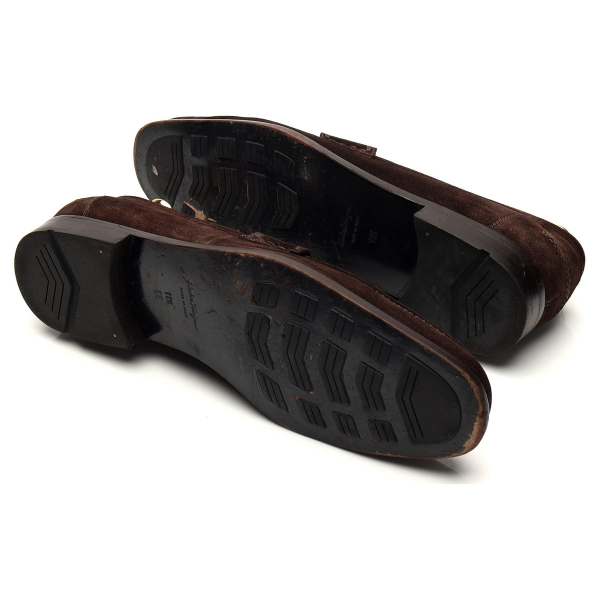 Dark Brown Suede Loafers UK 11.5