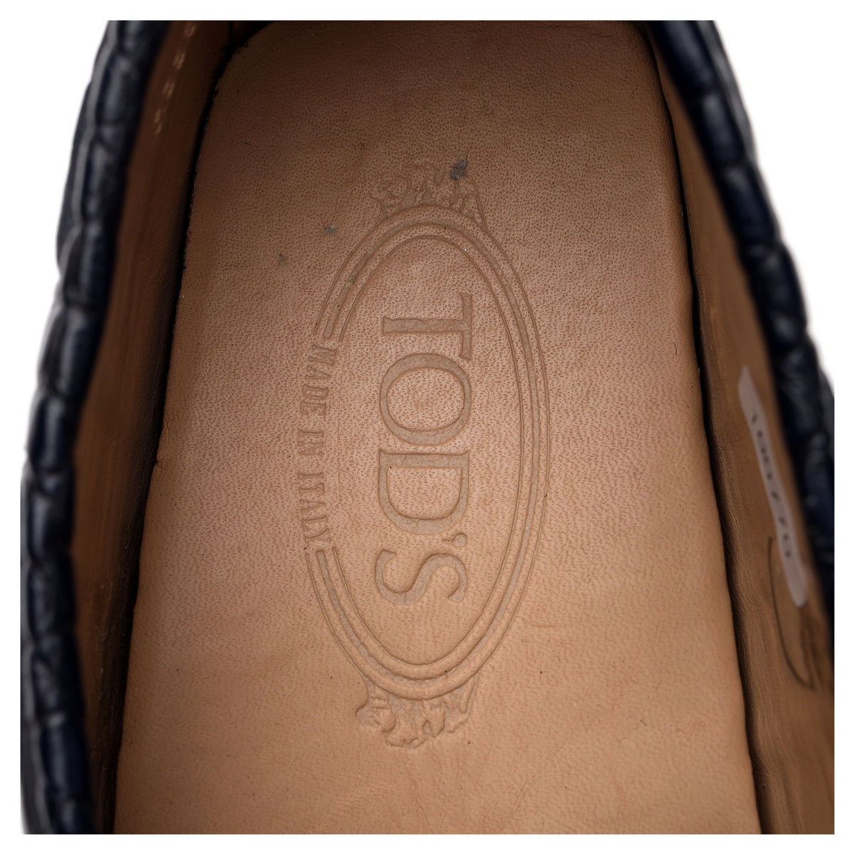 Gommino Navy Blue Leather Driving Loafers UK 8