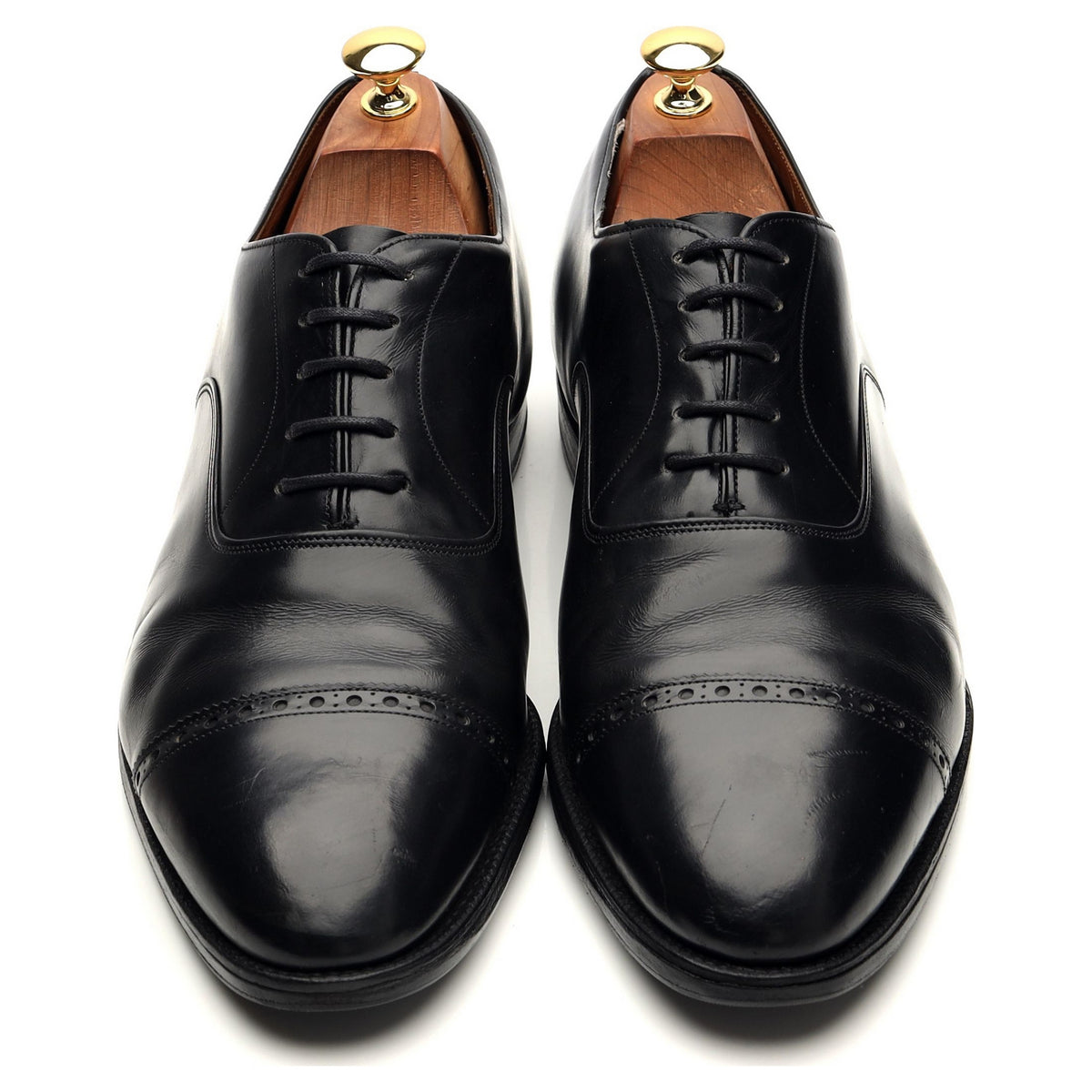 &#39;Barcroft&#39; Black Leather Oxford UK 10.5 F