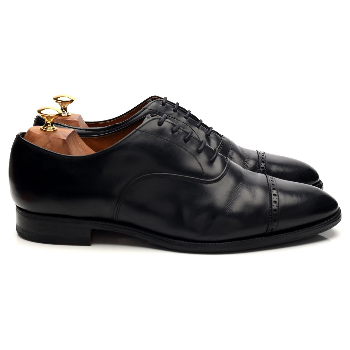 &#39;Barcroft&#39; Black Leather Oxford UK 10.5 F