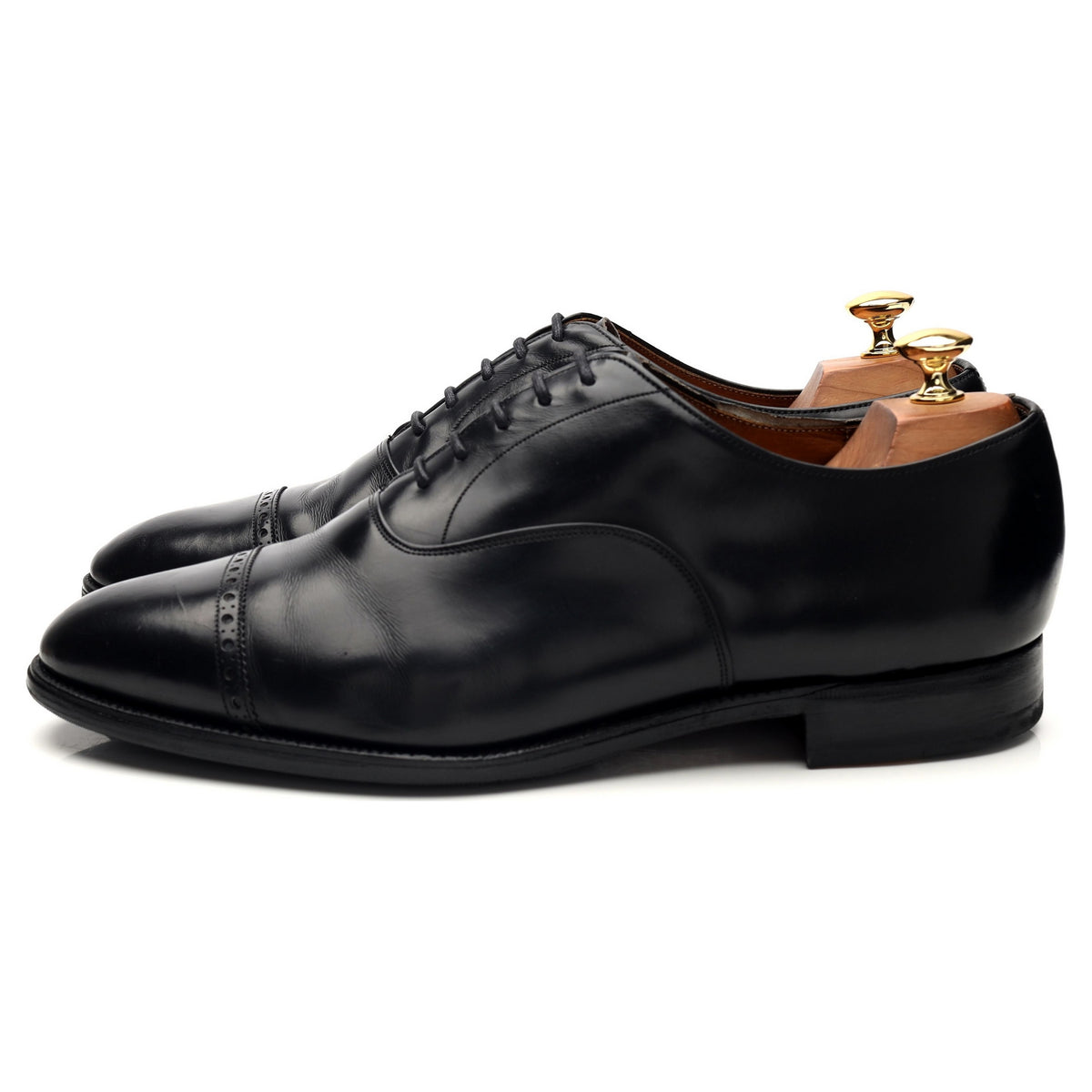 &#39;Barcroft&#39; Black Leather Oxford UK 10.5 F