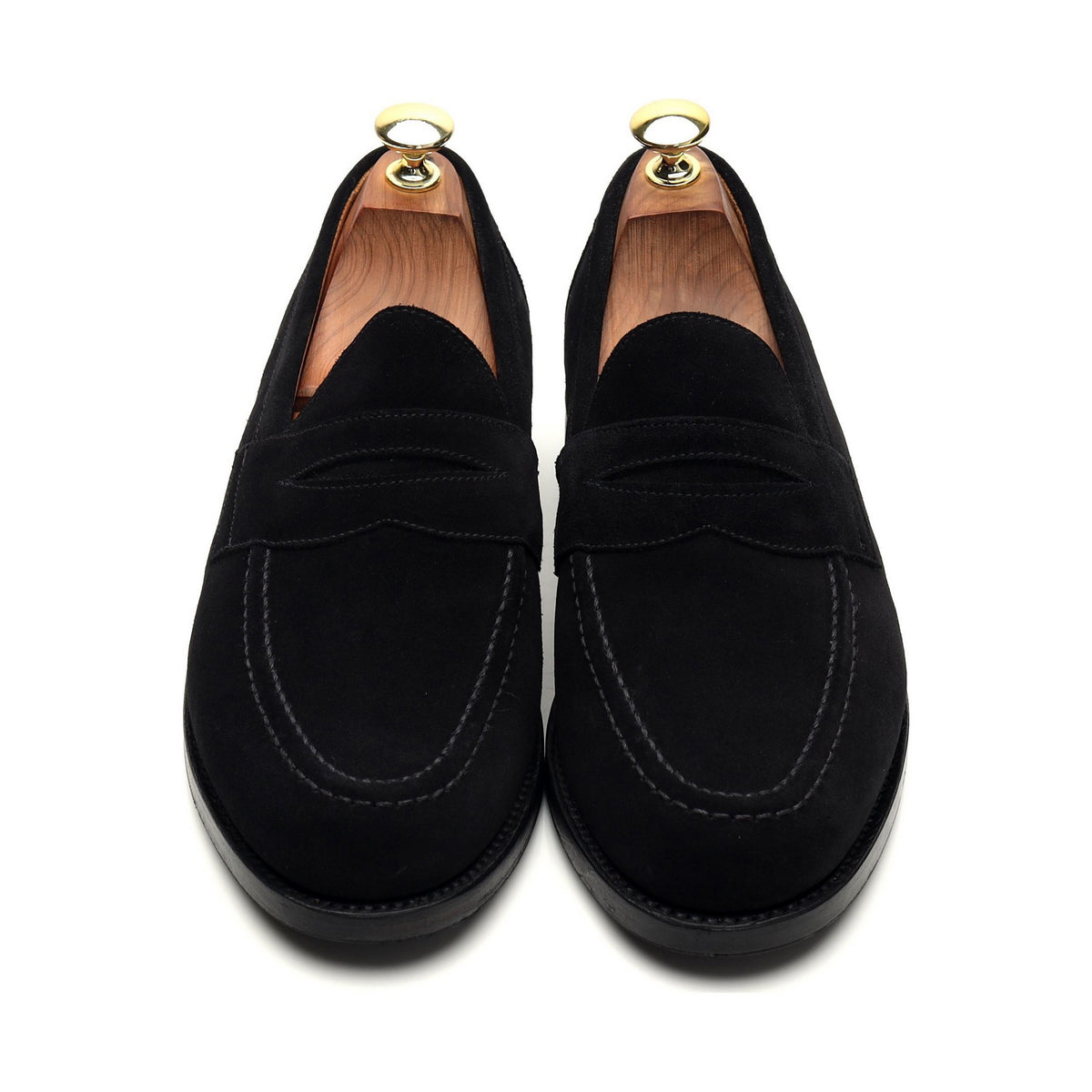 &#39;Madrid&#39; Black Suede Loafers UK 7 F