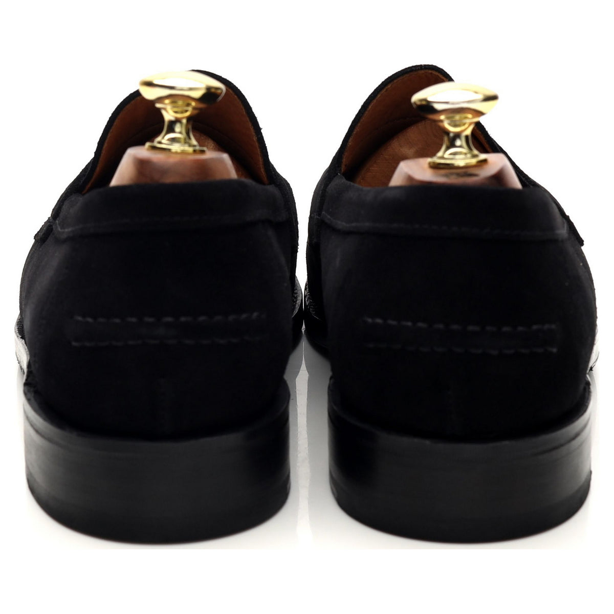 &#39;Madrid&#39; Black Suede Loafers UK 7 F