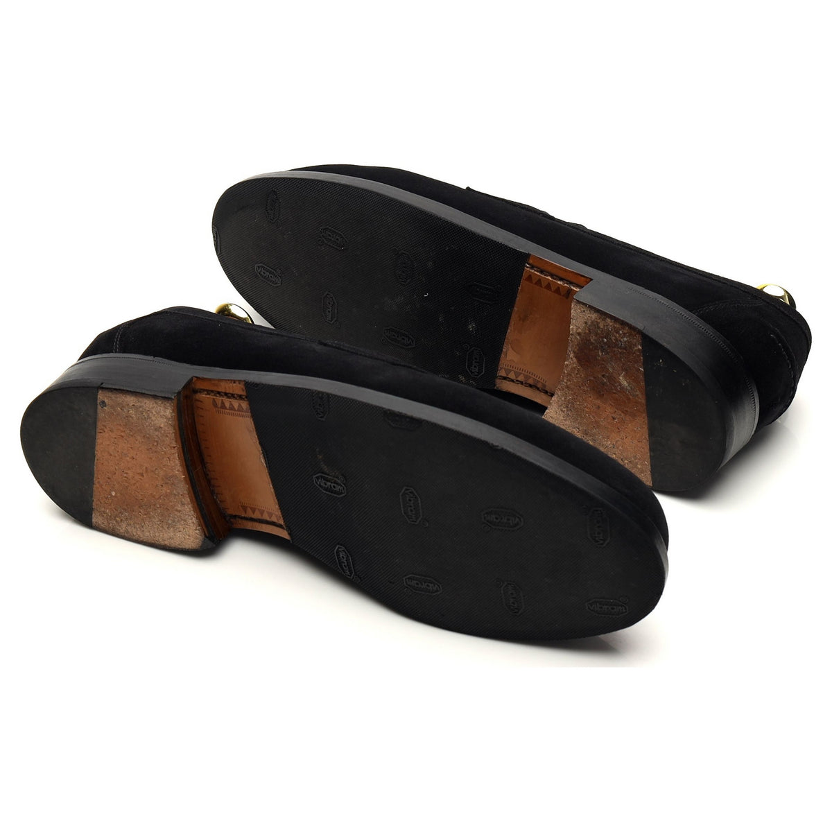 &#39;Madrid&#39; Black Suede Loafers UK 7 F