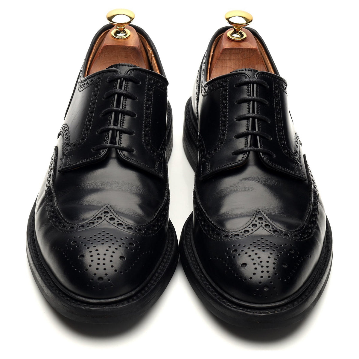 &#39;Pembroke&#39; Black Leather Derby Brogues UK 8.5 E