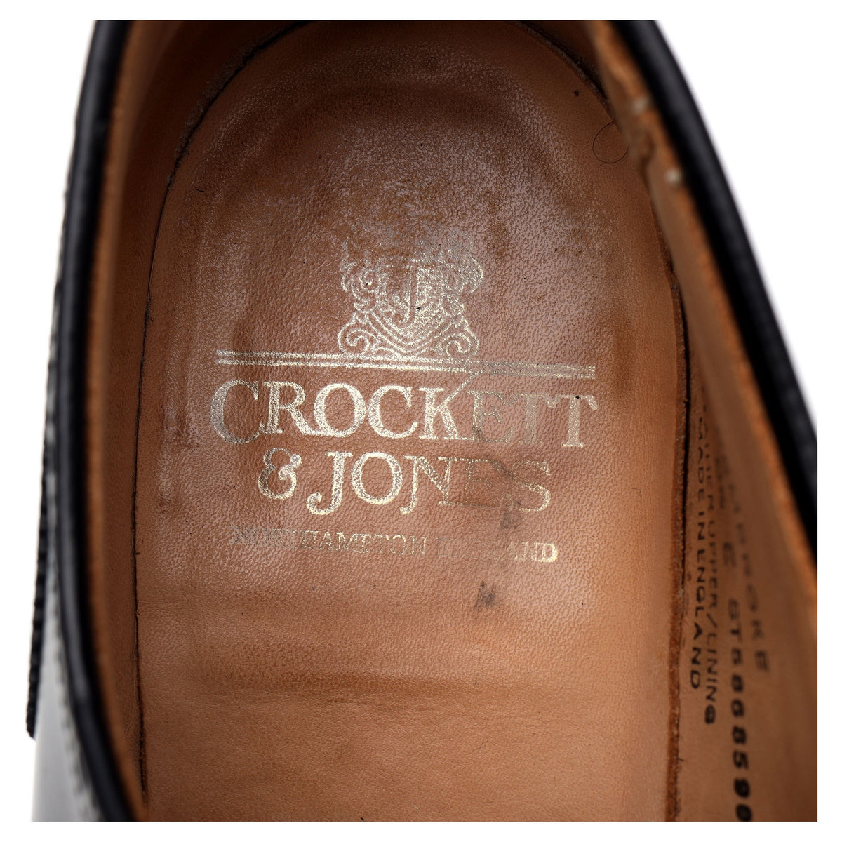 &#39;Pembroke&#39; Black Leather Derby Brogues UK 8.5 E