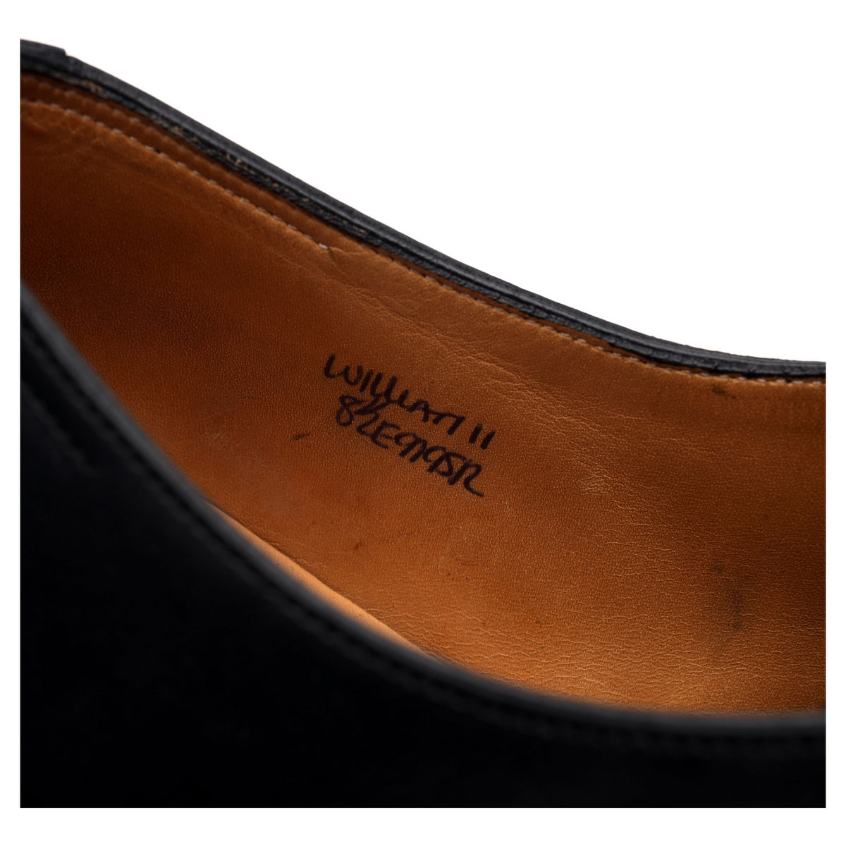 &#39;William ll&#39; Black Leather Double Monk Strap UK 8.5 E