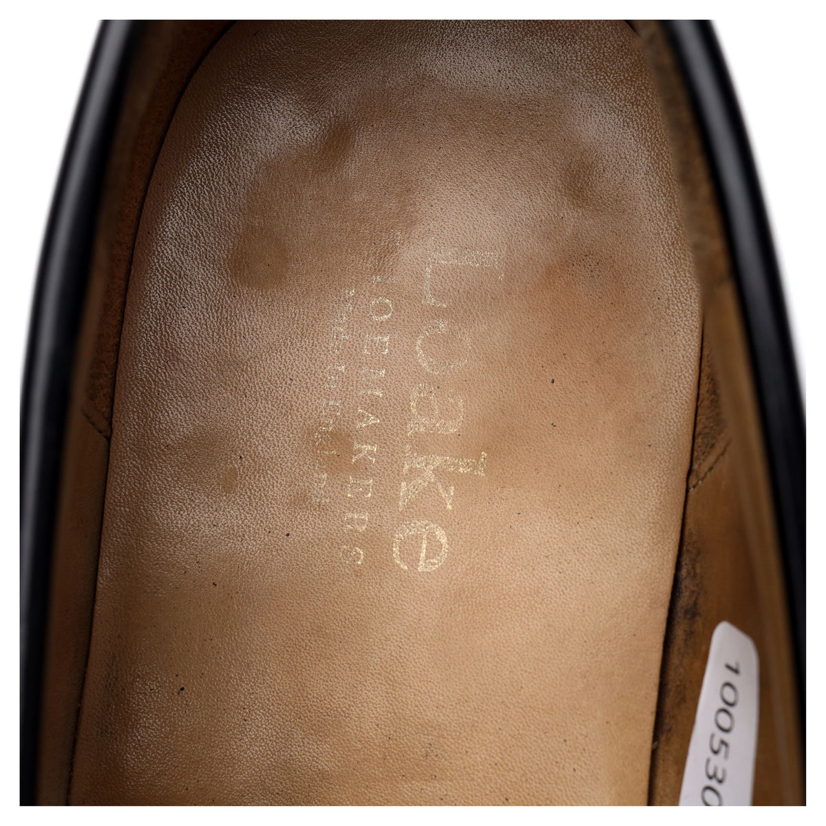 &#39;Eton&#39; Black Leather Loafers UK 8 F