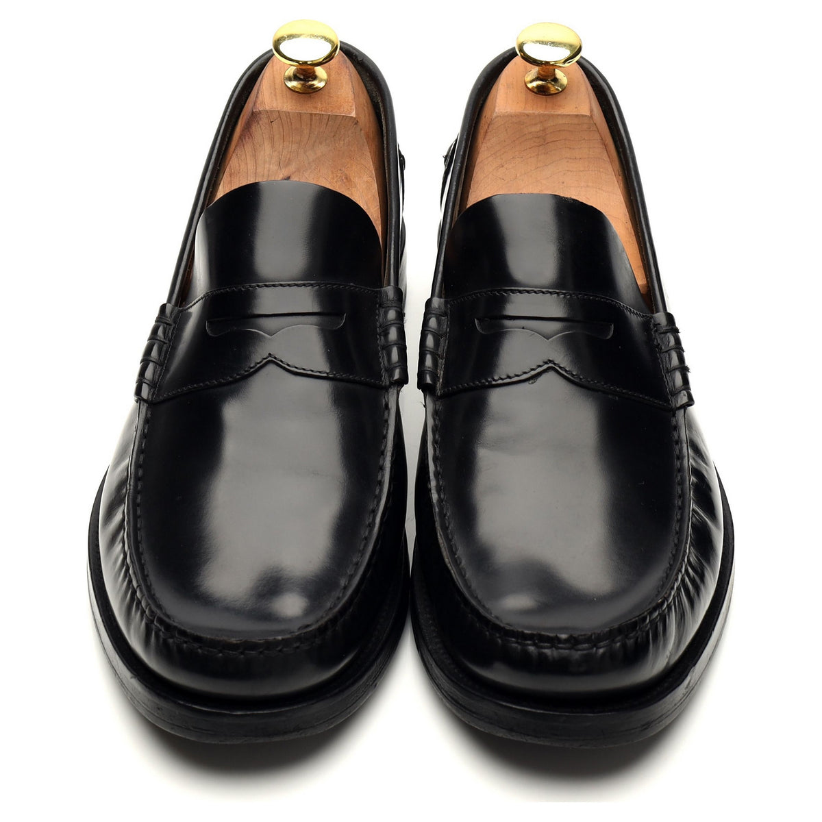 &#39;Princeton&#39; Black Leather Loafers UK 8 F