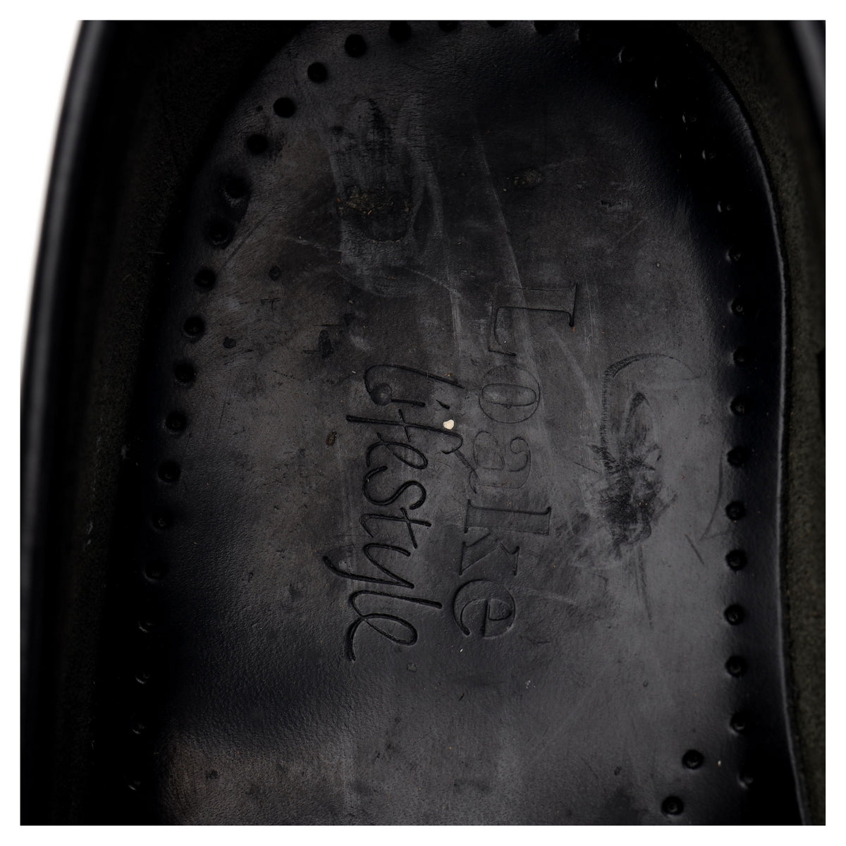 &#39;Princeton&#39; Black Leather Loafers UK 8 F