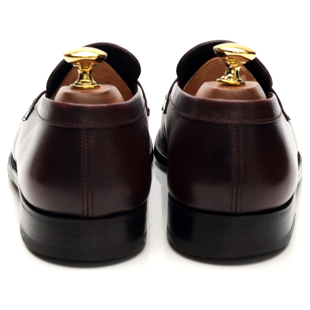 &#39;180 Mocassin&#39; Burgundy Leather Loafers 6 D UK 7