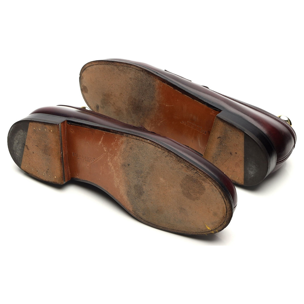 &#39;180 Mocassin&#39; Burgundy Leather Loafers 6 D UK 7